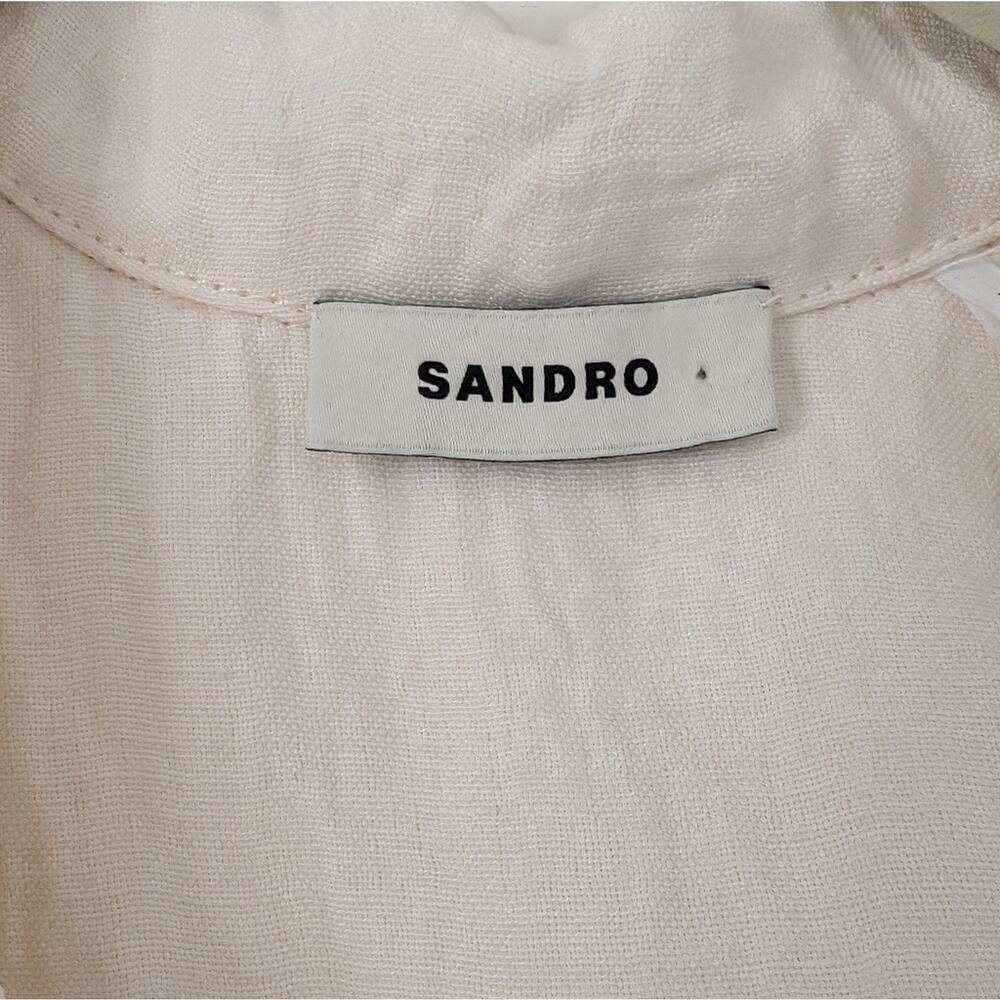 Sandro Cream Long-Sleeve Jumpsuit - Picture 5 of 16